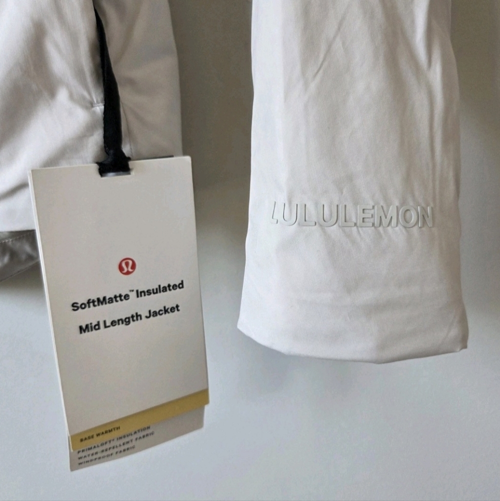 Lululemon Ivory SoftMatte PrimaLoft Insulated Jacket Womens Size 8 - Picture 9 of 12